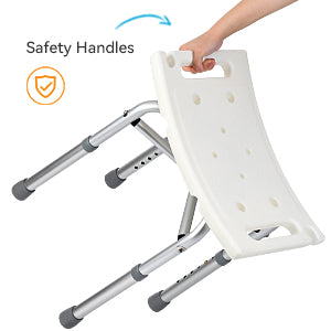 Shower Bench Shower Chair for Bathroom Bathtub with Adjustable Height X-Supports Legs, 350 lb Capacity Slip Resistant 