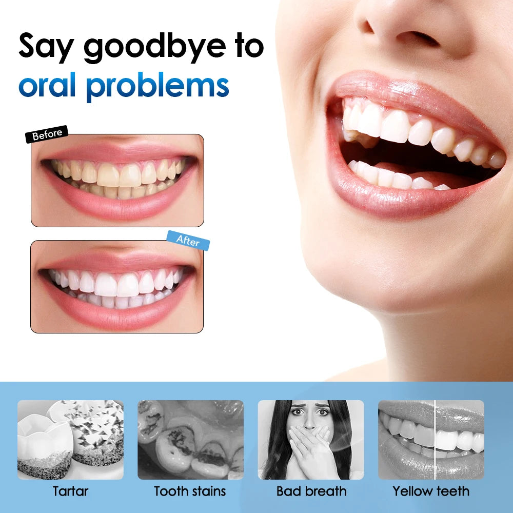 2 and 1 Electric Teeth Ultrasonic Electric Toothbrush Cleaner Dental Scaler Teeth Whitening Tartar Removal Sonic Tooth Brush