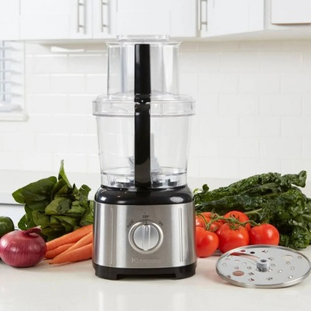 11 Cup Food Processor 500W Stainless Steel Blades Dishwasher Safe