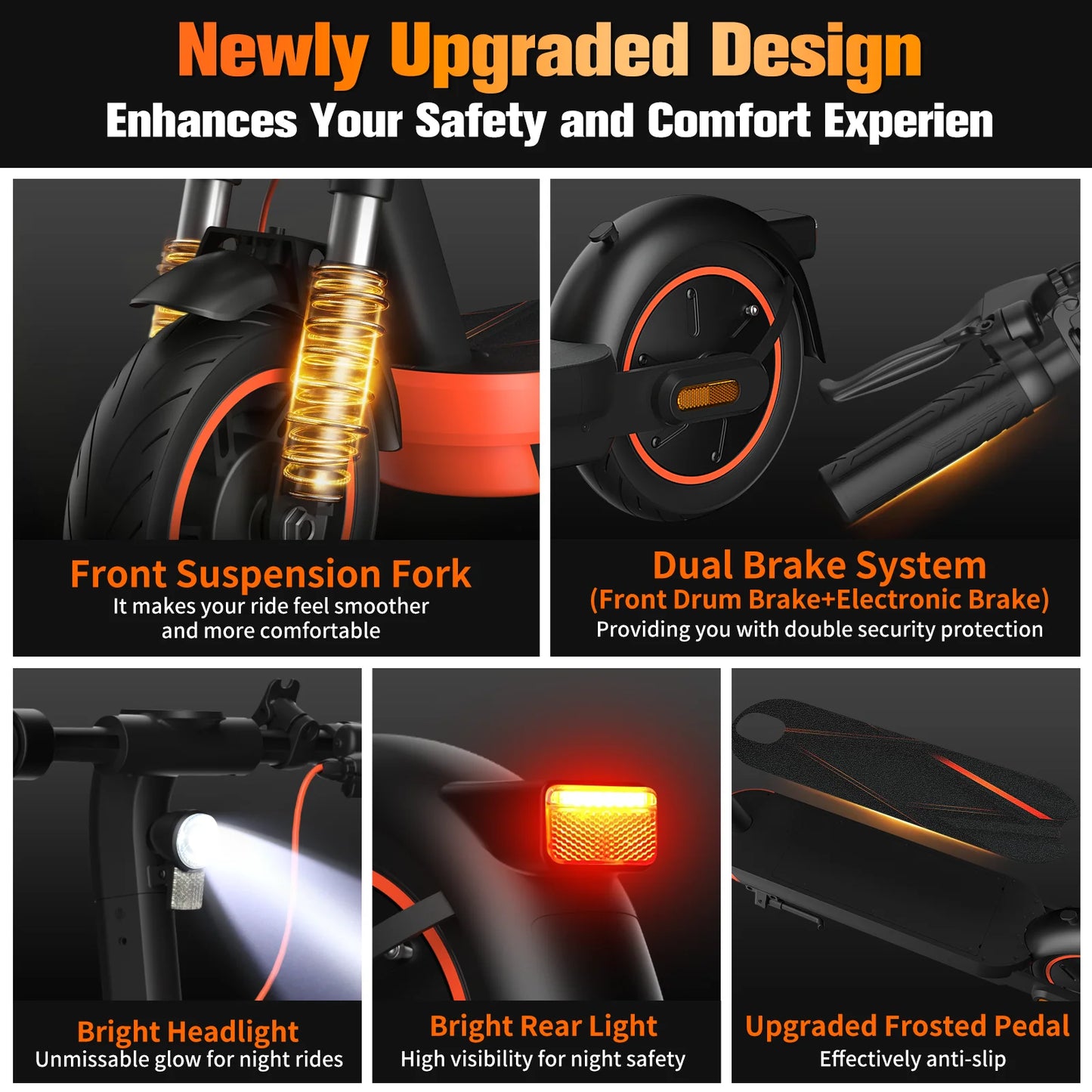 800W Foldable Electric Scooter.Smart App Control, Dual Suspension, 21 MPH Top Speed & Long-Range Battery