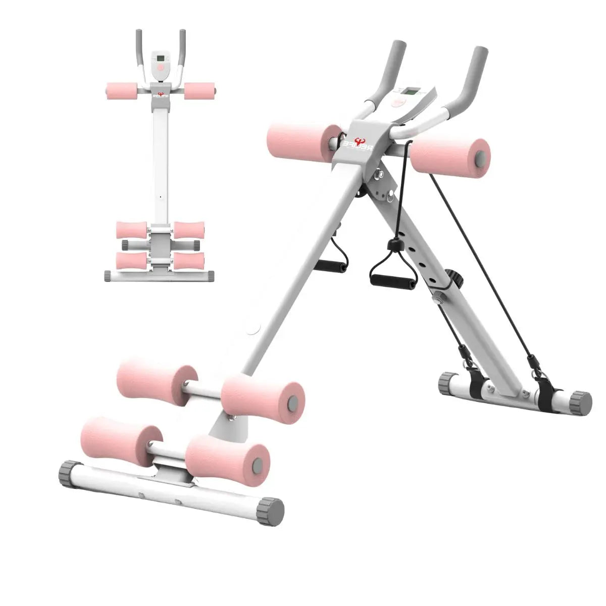Foldable Core Abdominal Trainer with Adjustable Resistance for Home Gym Workouts