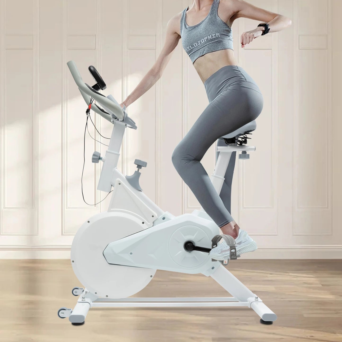 Fitness Bike Exercise Bike Seat Height Seat Front and Rear Adjustable Indoor Cycling Stationary Bike Indoor Cycling Workout Bike