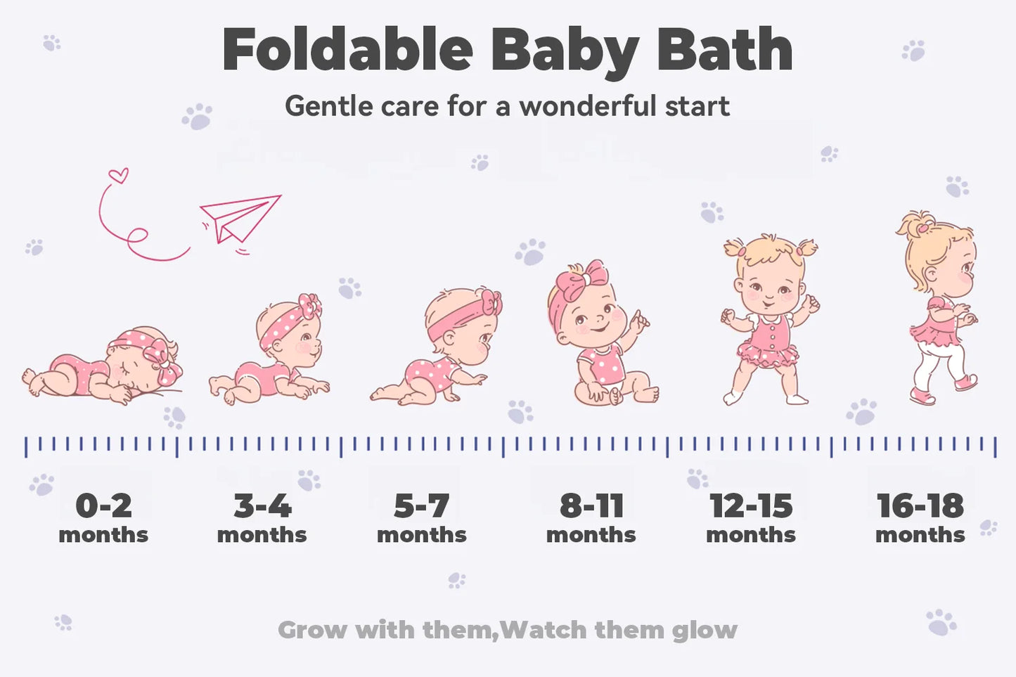 Baby Tub With Soft Cushion And Thermometer Foldable Baby Bathtub With Drain Hole Durable Foldable Baby Bath Tub Newborn To Toddl