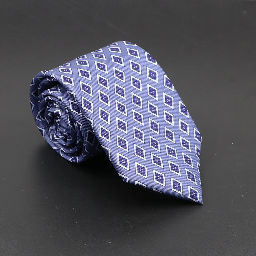 Luxury Floral & Paisley Men’s Silk Necktie .Wedding & Business Tie