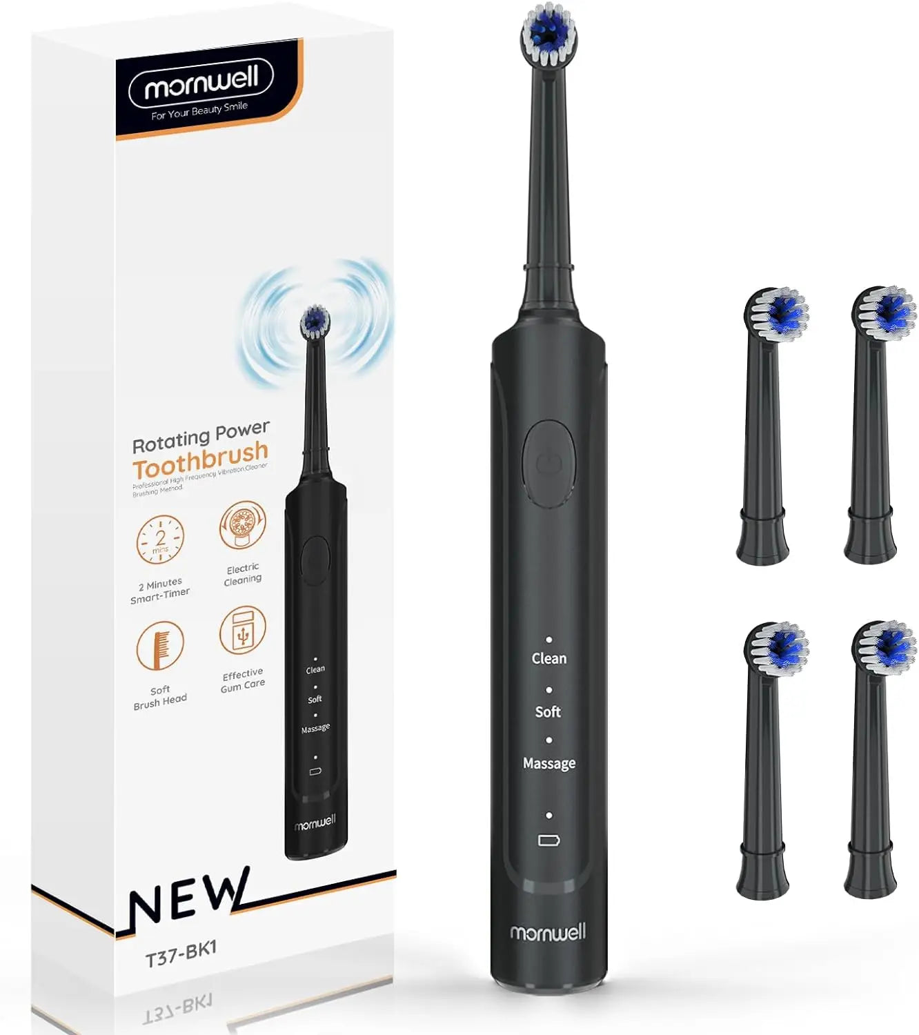 Electric Ultrasonic Toothbrush 3 Modes USB Charge Waterproof