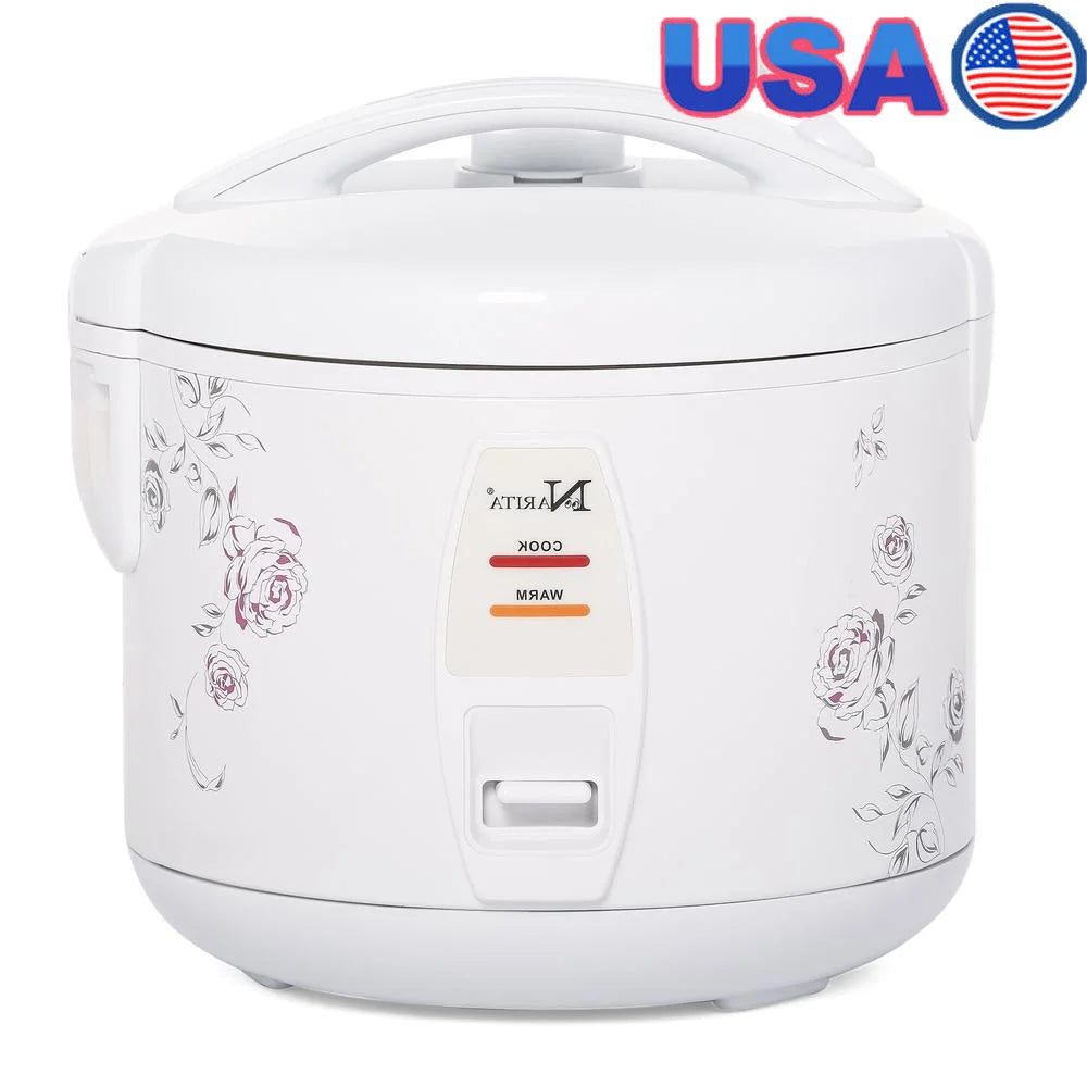 6 Cup Rice Cooker with Steamer One Touch Keep Warm Tray