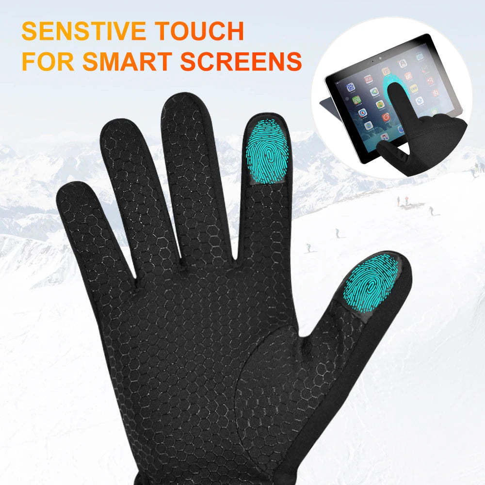 Rechargeable Electric Heated Gloves Waterproof Touch Screen