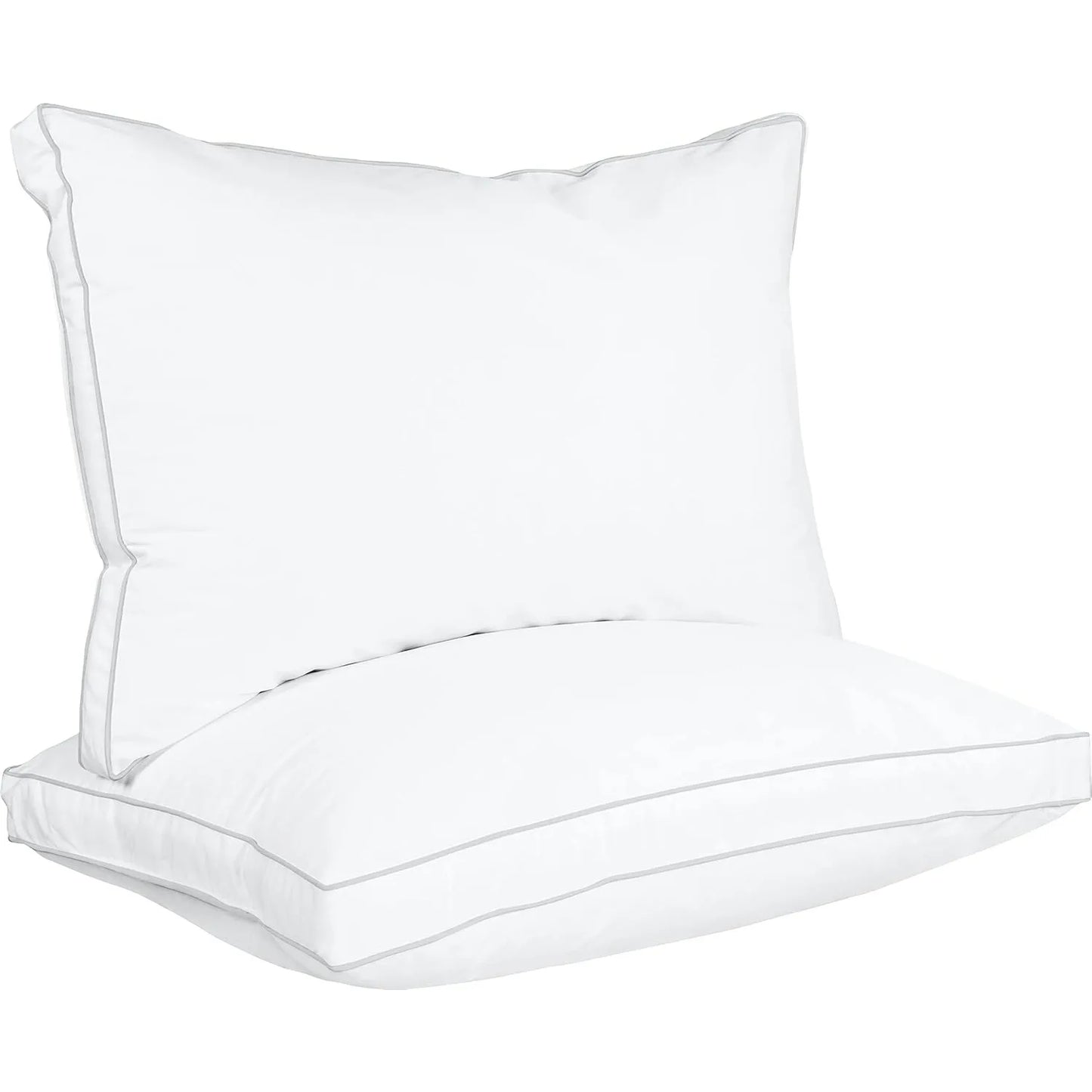 Bed Pillows for Sleeping Standard Size (White),Set of 2,Cooling Hotel Quality,Gusseted Pillow for Back, Stomach or Side Sleepers