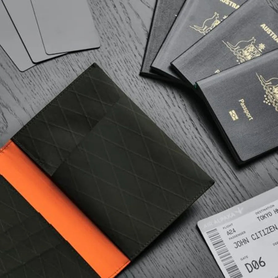ARK Bifold Passport Wallet - Passport Holder with X-Pac VX21 Weatherproof Fabric, UV Proof, Passport Slot, 3 Card, Cash, Travle