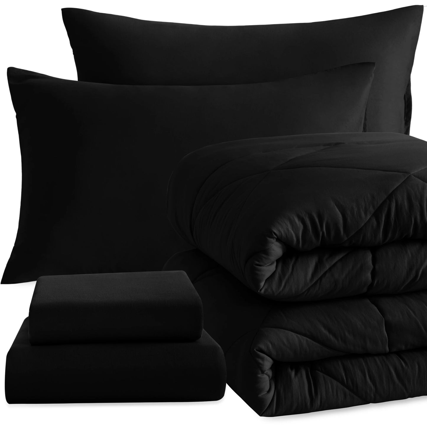 Ntbay 5 Piece Bedding Comforter Set,Breathable Bed in a Bag, Includes Comforter, Fitted Sheet, Top Sheet and Pillowcases