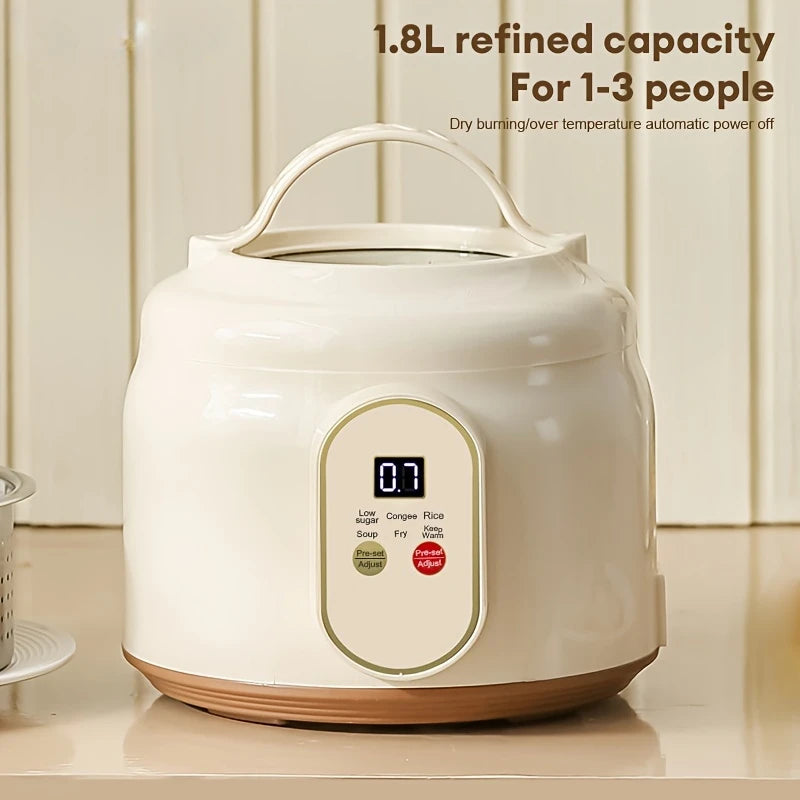 1.8L Electric Rice Cooker Portable MultiCooker Nonstick