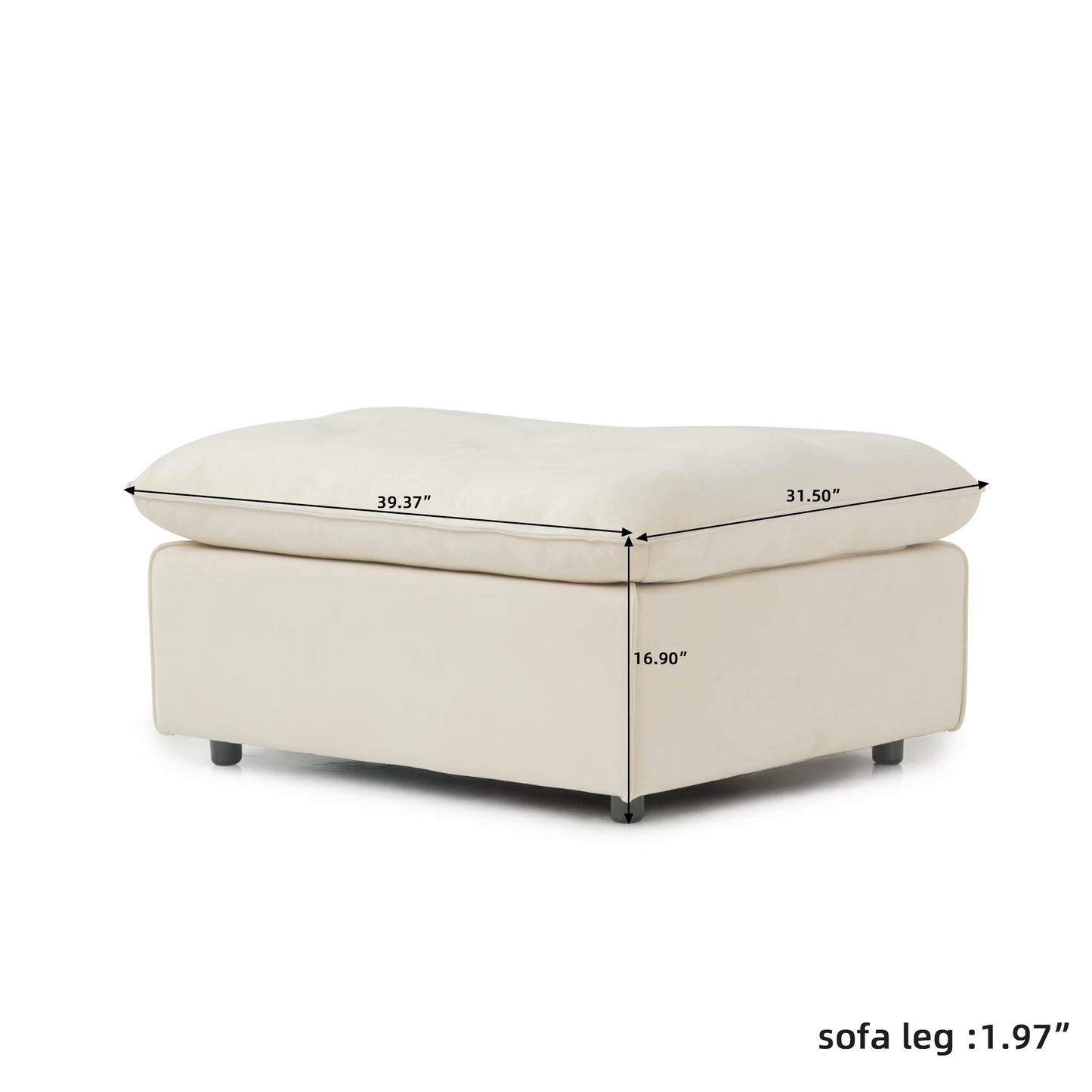 Down Filled Curved Cloud Sectional Sofa Oversized Couches Chaise Ottoman Stupendous Miami Sofa Adjustable Backrest