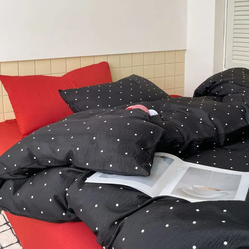 Polka Dot Duvet Cover Set. Colorful Modern Bedding