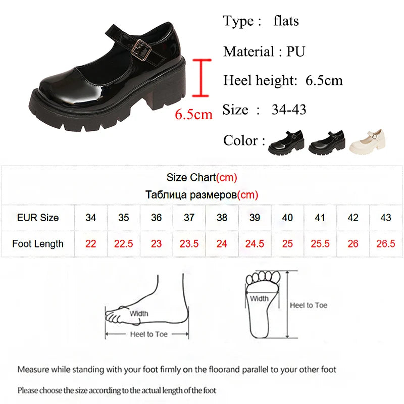 Women’s Vintage Inspired Platform Mary Jane Flats Comfortable Everyday Shoes