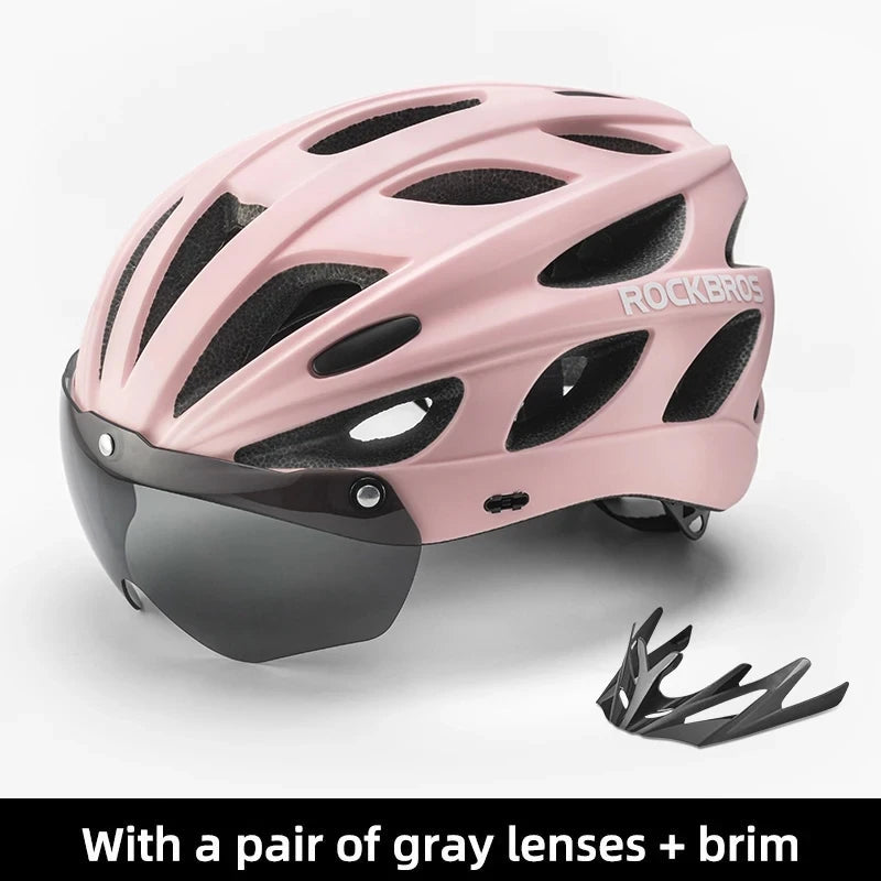 ROCBROS Adult Lightweight Cycling Helmet . Road & Mountain Bike Safety Helmet with Adjustable Fit and Ventilation