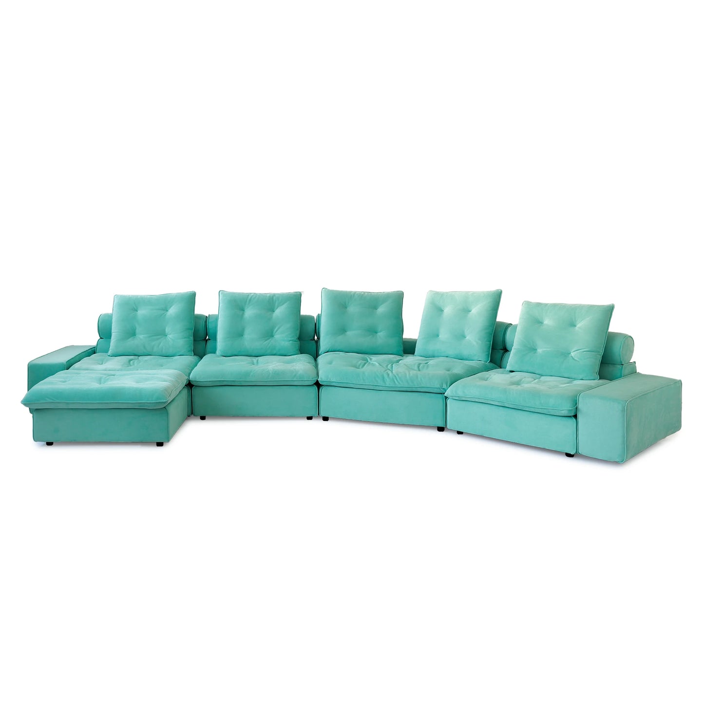Down Filled Curved Cloud Sectional Sofa Oversized Couches Chaise Ottoman Stupendous Miami Sofa Adjustable Backrest