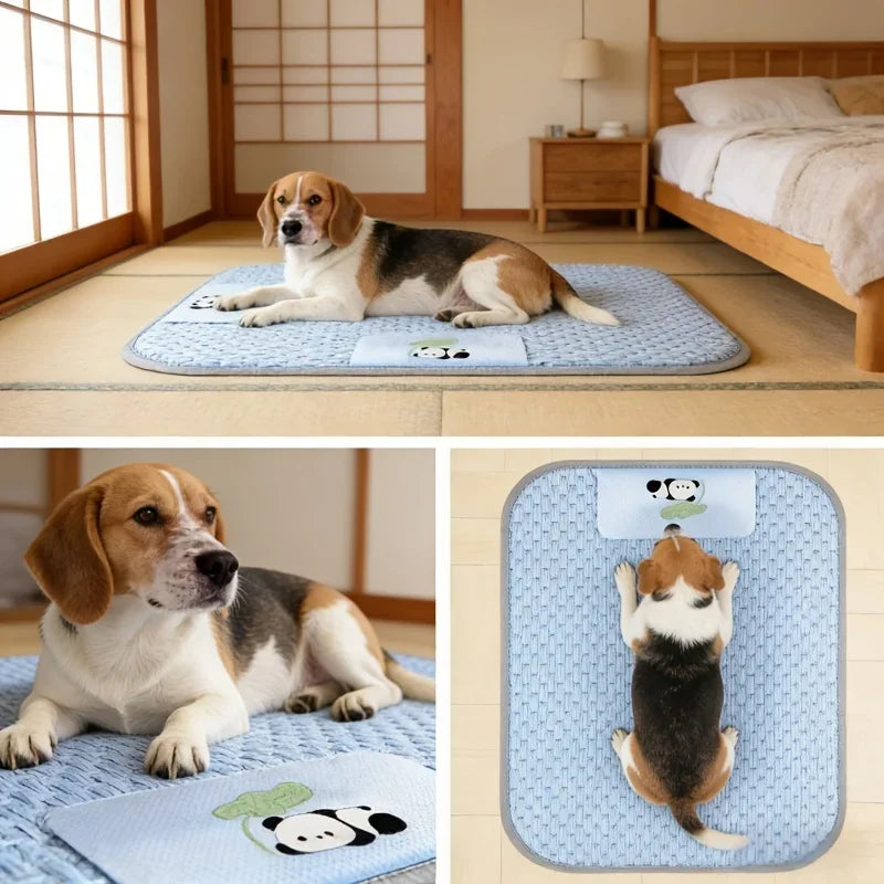 Cooling Dog Mat. Breathable Summer Pet Cooling Pad for Dogs & Cats