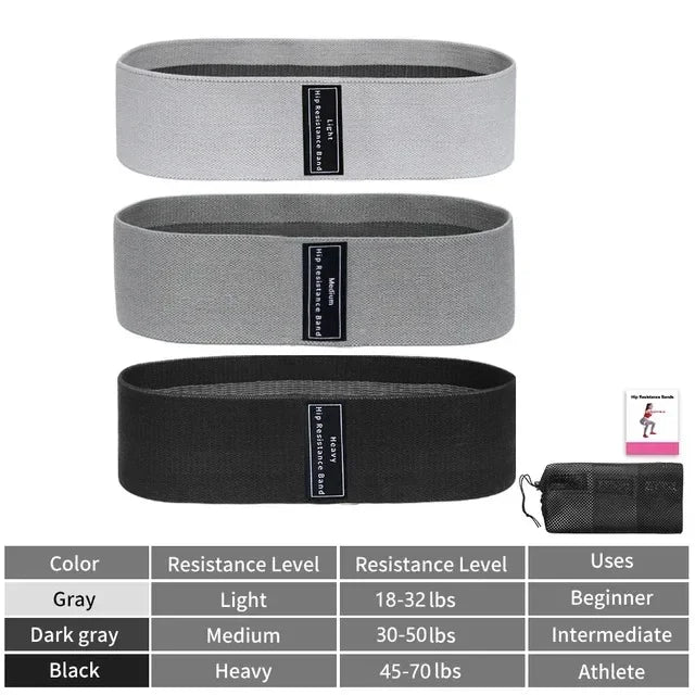 Premium Fabric Resistance Bands Set for Glute, Hip & Leg Workouts