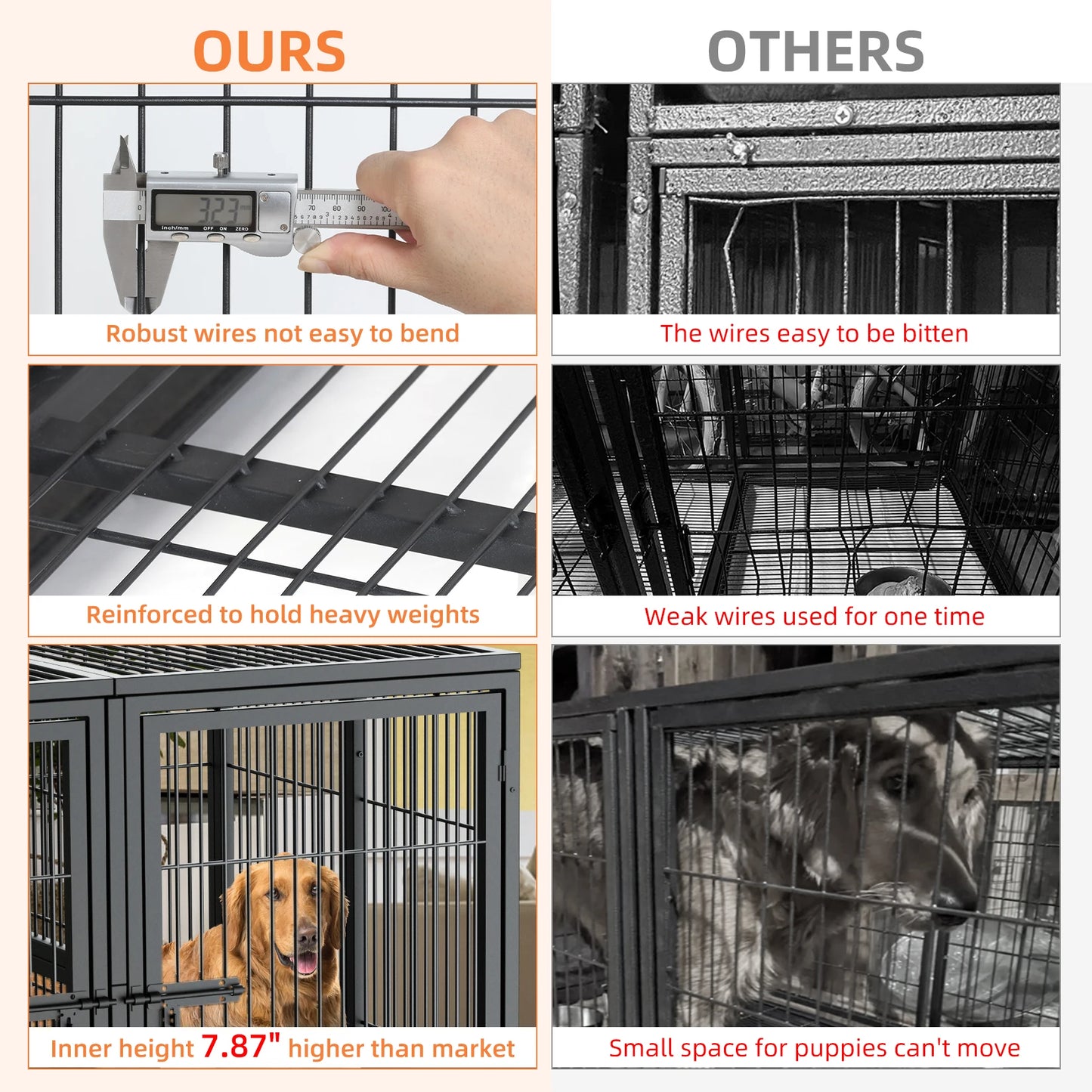 Jumbo Large Metal Pet Playpen Kennel with Secure Locking Door & Removable Tray