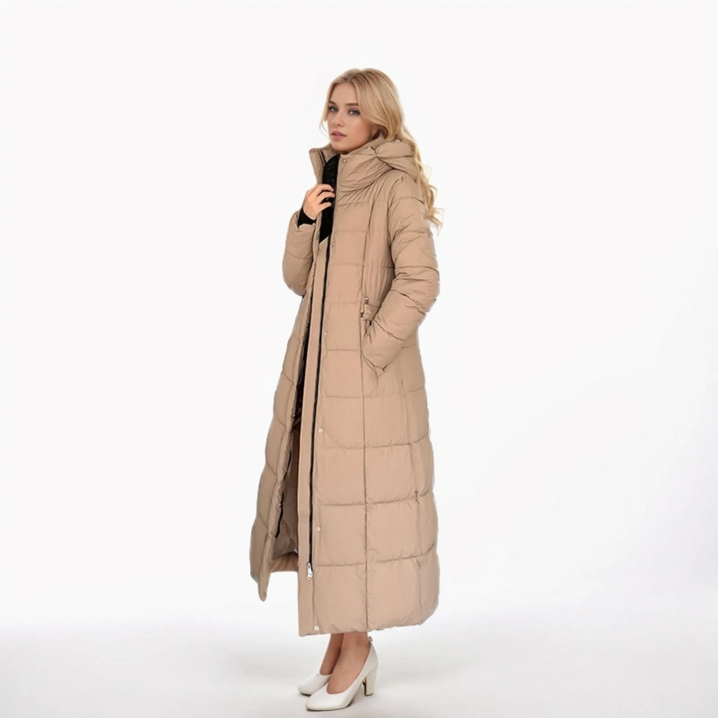Black Winter Coat 2024 New Women's Thick Cotton Parka Jacket Korean Oversized Loose Hooded Coats Female Casual Long Overcoat