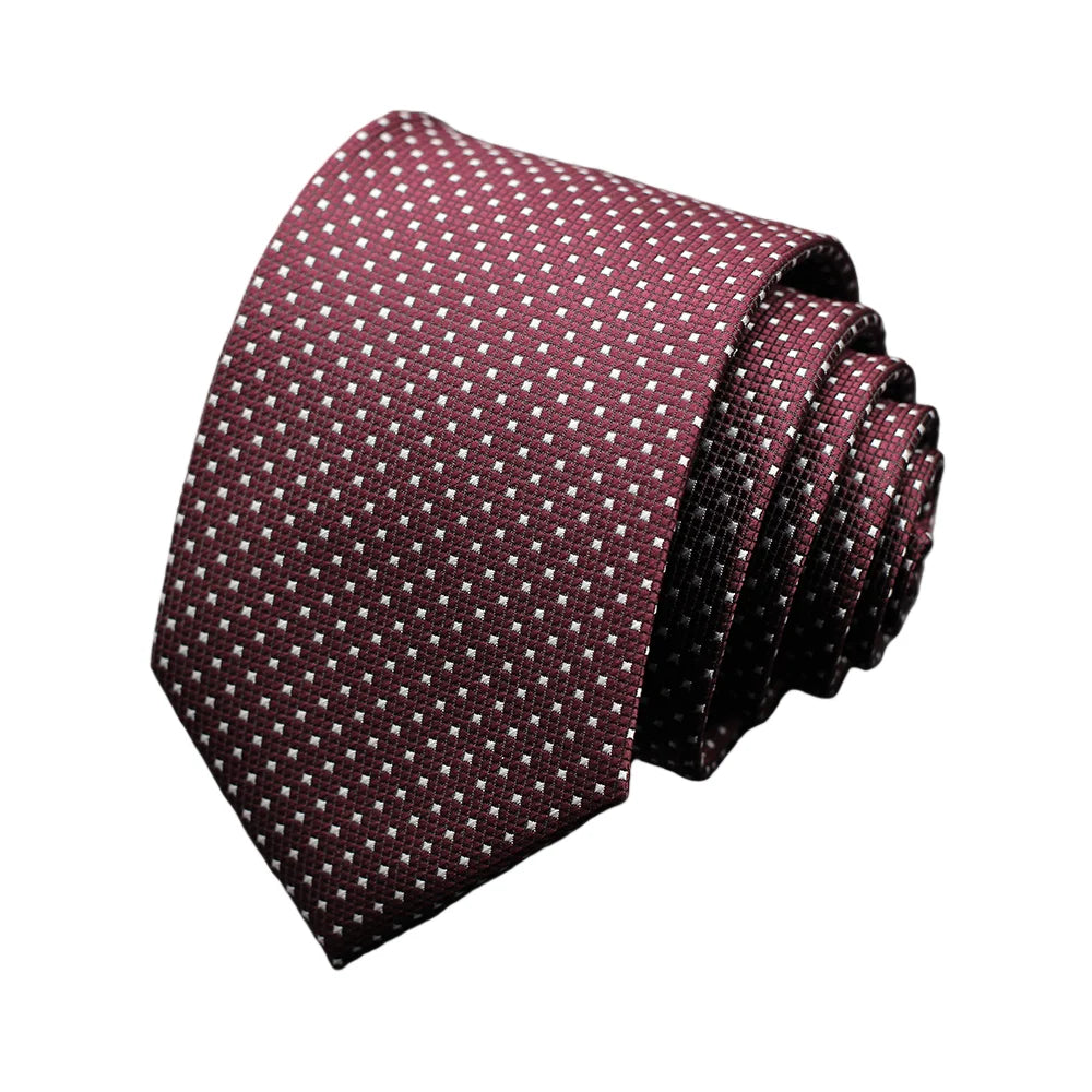Men’s Classic 7cm Polka Dot Necktie. Luxury Business, Wedding & Formal Dress Tie