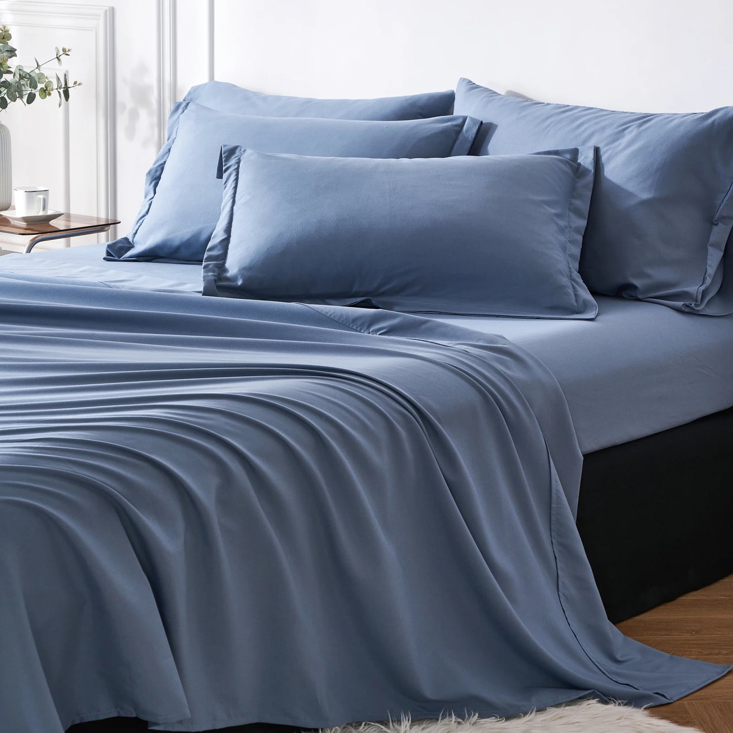 7 Piece Bed In A Bag Comforter Set Queen, Stylish solid geometry Comforter And Sheet,Pillowcase Set, ideal gift