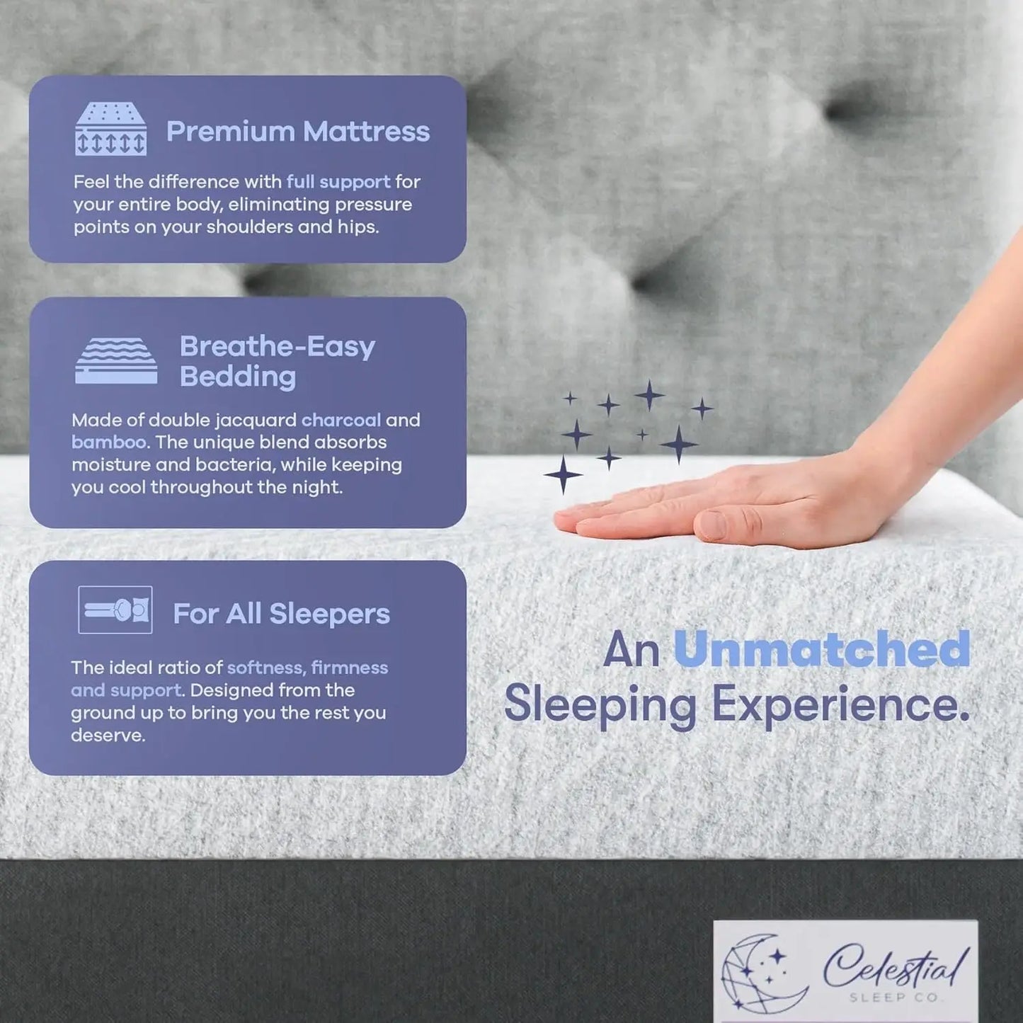 Gel Memory Foam Mattress in a Box Made in The USA CertiPUR-US Bed 12 inch Soft Split King
