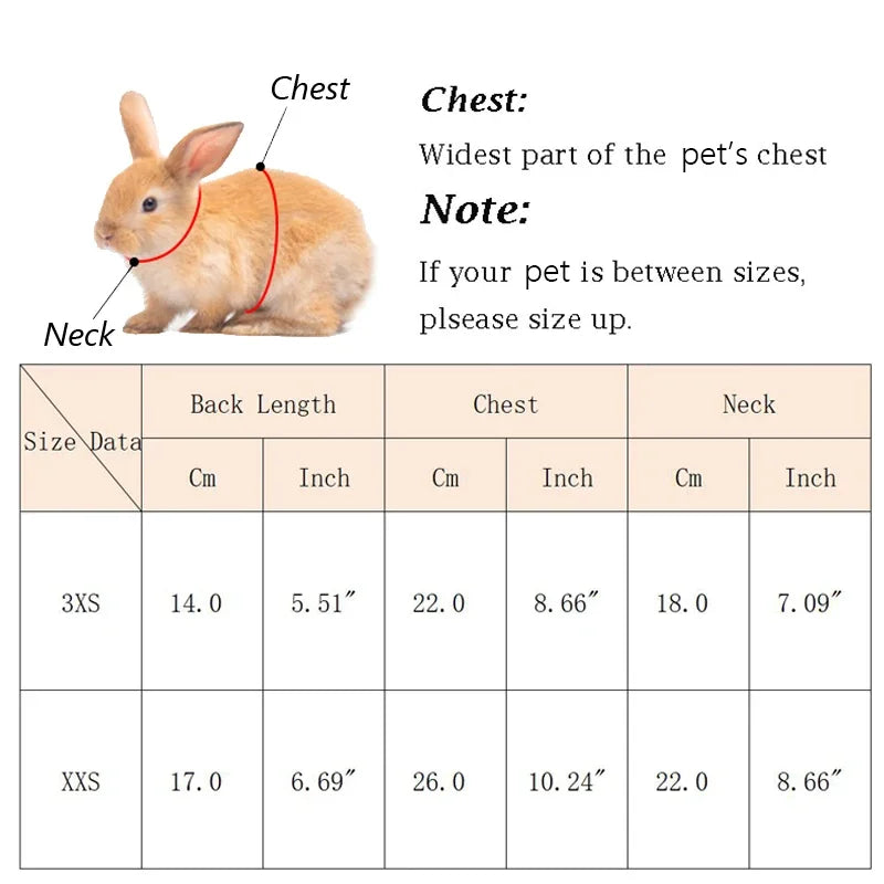 Cozy Winter Bunny & Kitten Sweater Vest for Small Pets . Soft Warm Velvet Rabbit & Cat Pullover Clothes