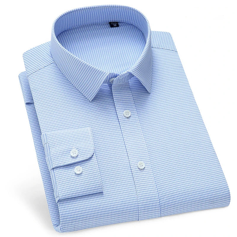 Men’s Classic Fit Long Sleeve Business Dress Shirt .Comfortable Formal Button-Up