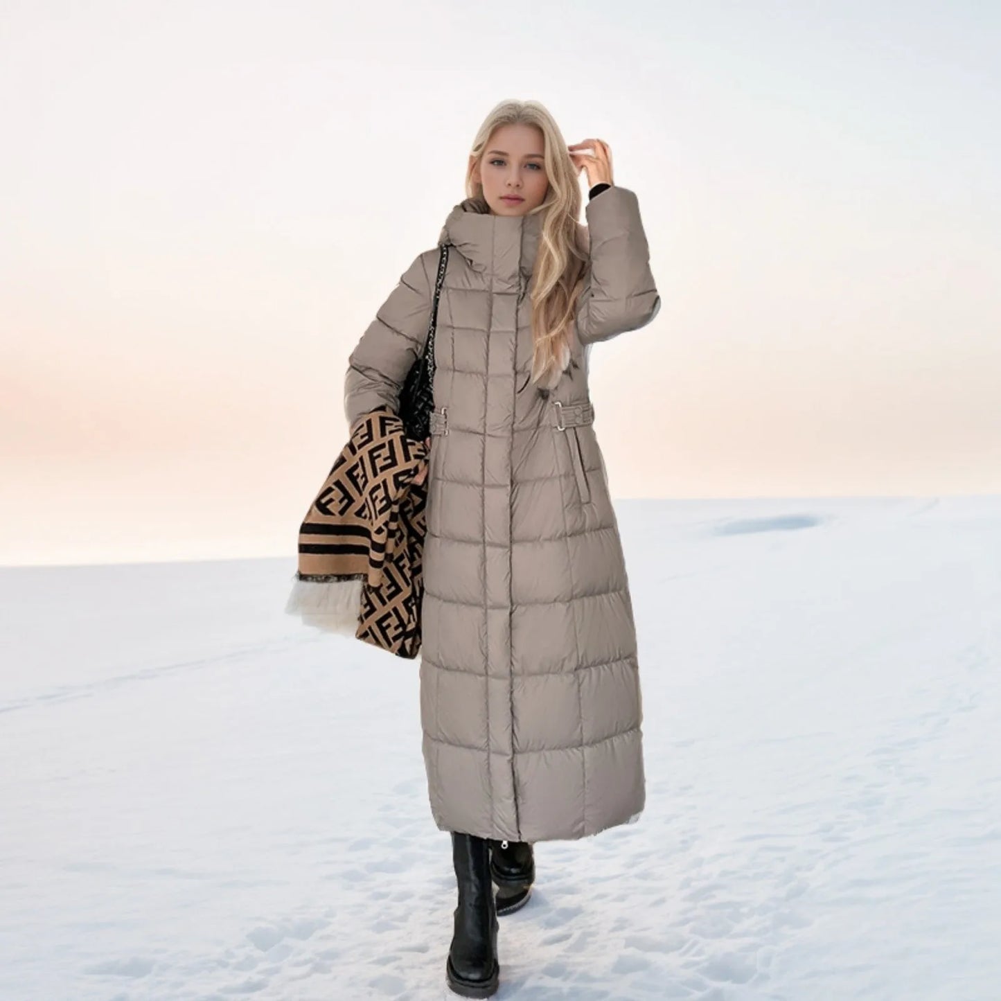 Black Winter Coat 2024 New Women's Thick Cotton Parka Jacket Korean Oversized Loose Hooded Coats Female Casual Long Overcoat