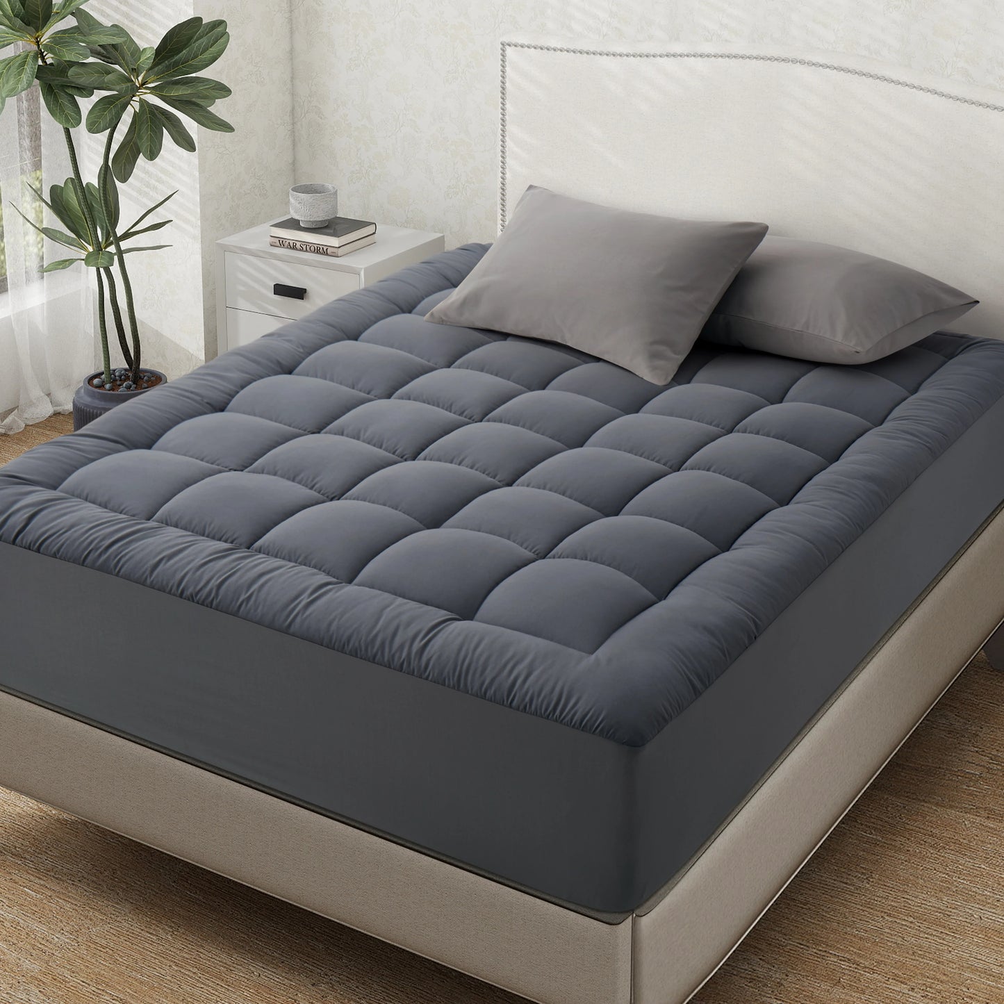 Cooling Mattress Pad Quilted Fitted Deep Pocket Protector