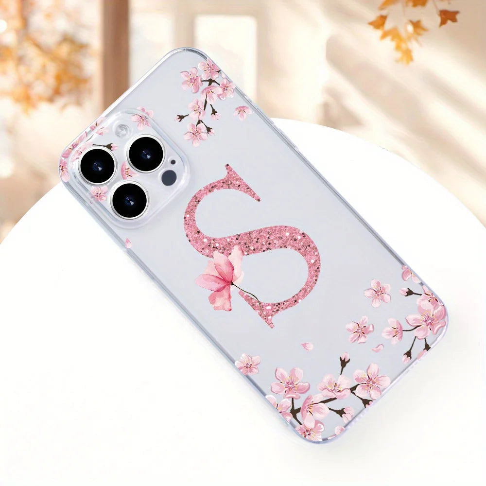 Bright Letter S Transparent Fashion Phone Case For iPhone Samsung