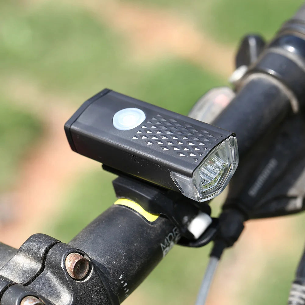 Portable Light Mountain Bike Lights XPE LED Bicycle Front Rear Light Bell Set MTB Bike Night Safety Headlight Lamp