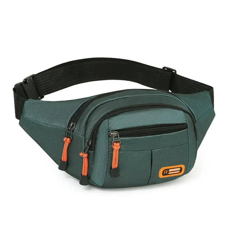 Oxford Waterproof Waist Bag. Unisex Crossbody Belt Bag for Travel, Hiking & Everyday Carry