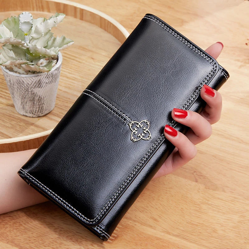 Elegant Women’s Leather Wallet and Card Holder