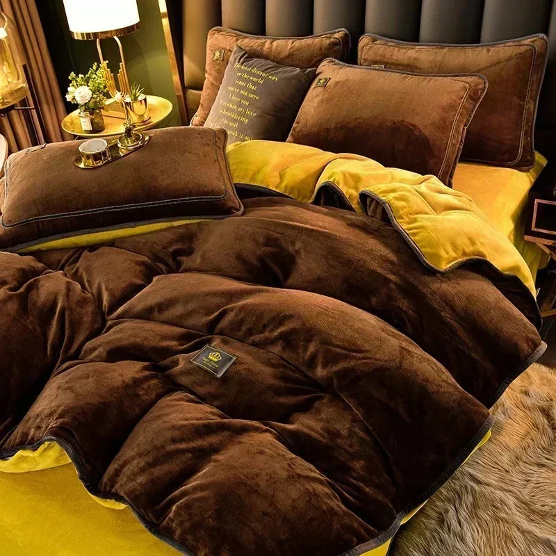Luxury Milk Velvet Warm Duvet Cover Set
