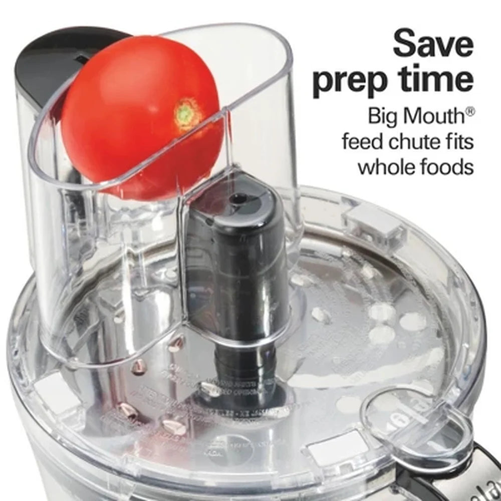 12 Cup Food Processor 4 Cup Mini Bowl 500W Powerful Motor