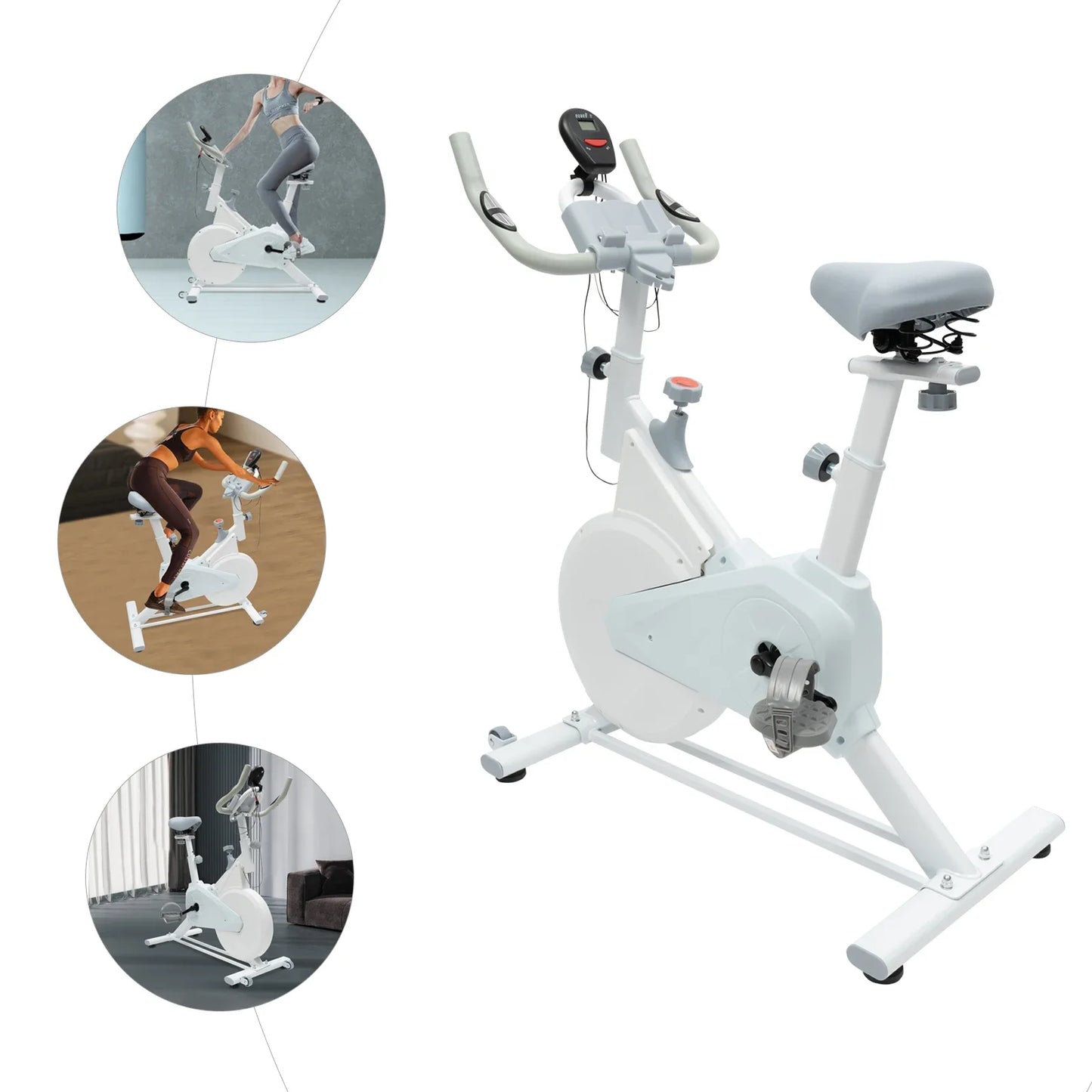 Fitness Bike Exercise Bike Seat Height Seat Front and Rear Adjustable Indoor Cycling Stationary Bike Indoor Cycling Workout Bike