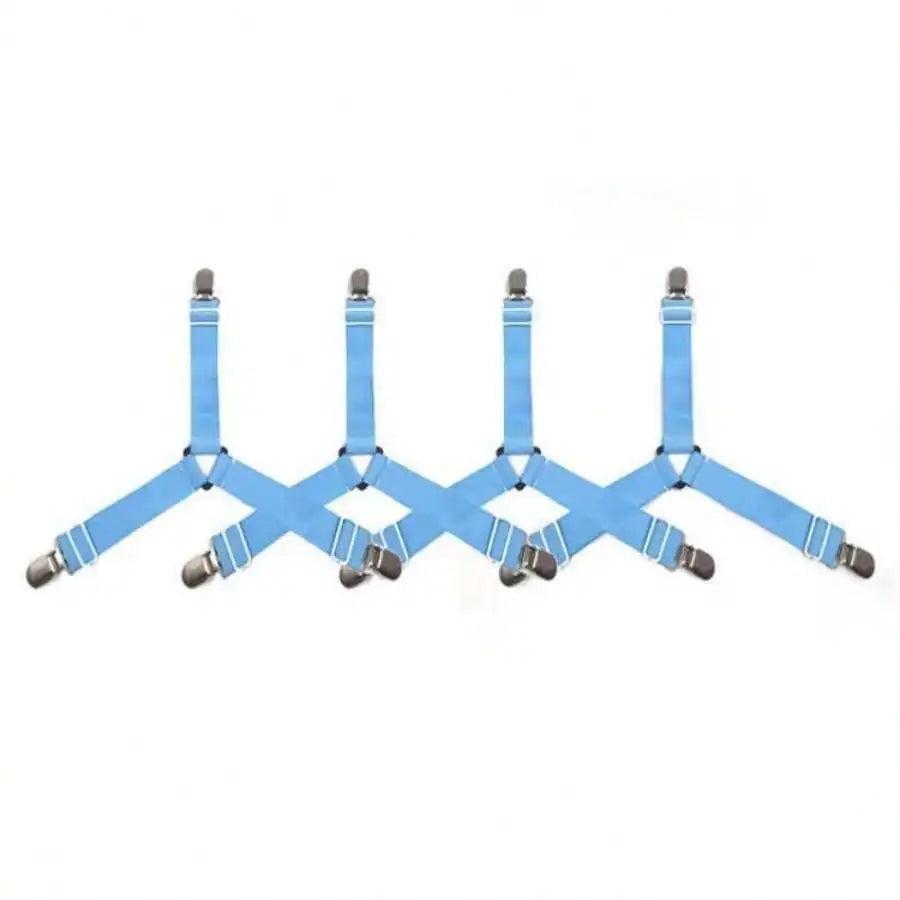 4-Piece Adjustable Bed Sheet Fastener Set .Triangle Mattress Sheet Clips