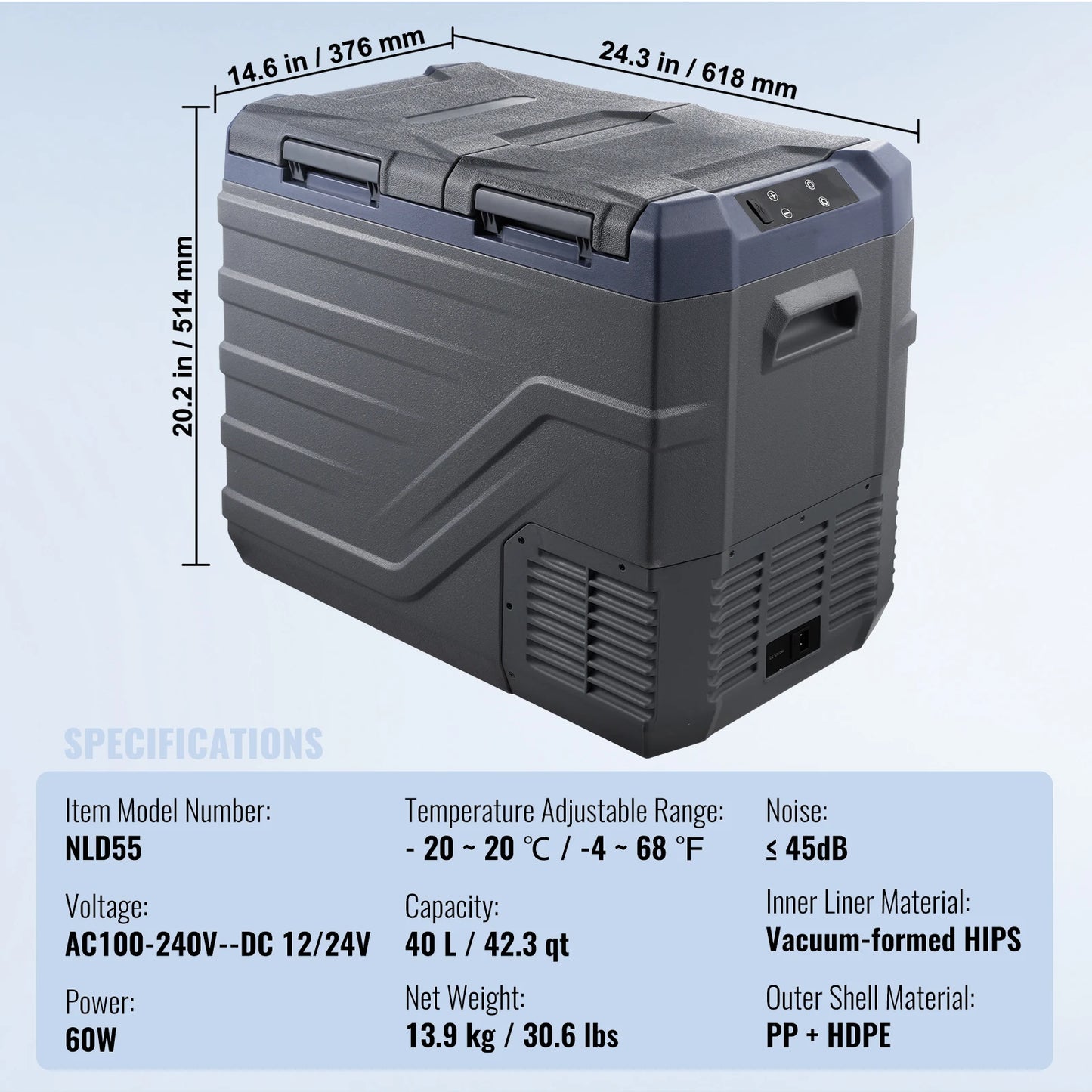 SucceBuy 8L 75L Portable Car Refrigerator –Electric Compressor Cooler Freezer with App Control for Camping, RV, Truck, Travel & Outdoor Adventures
