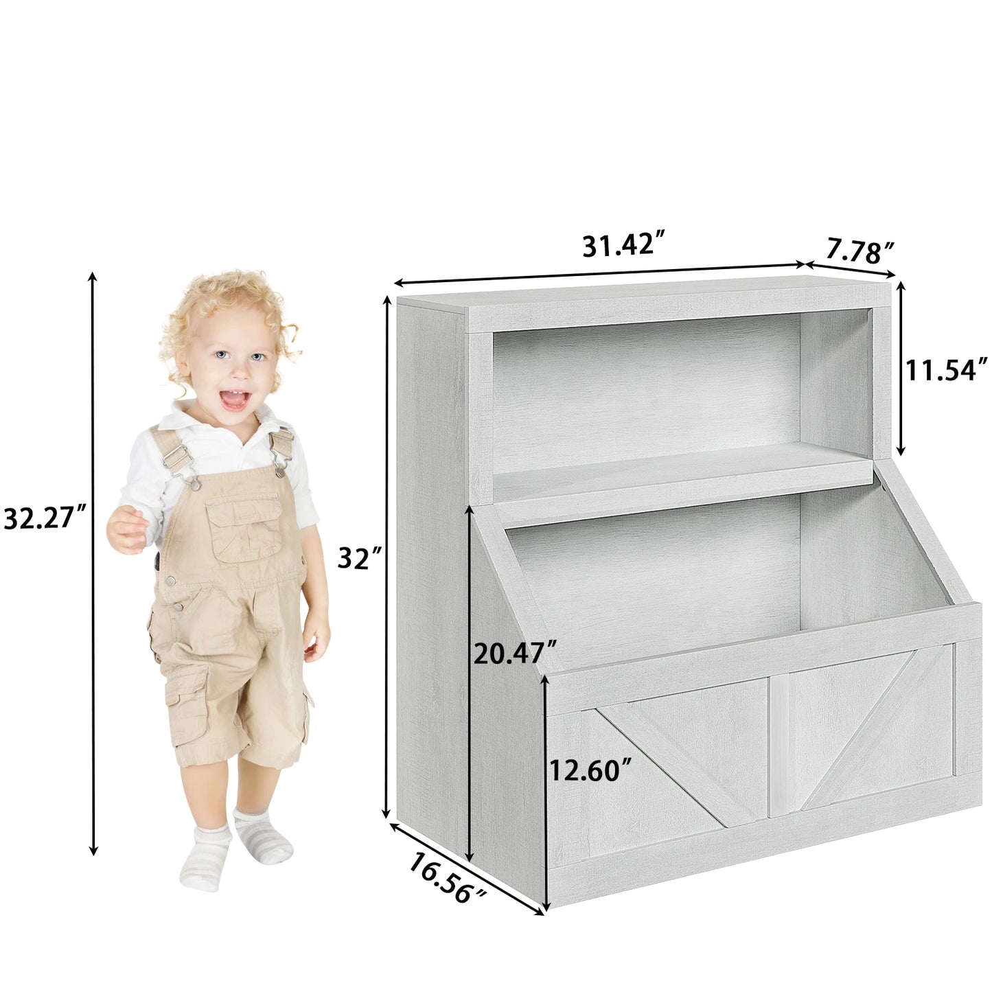 Kids Bookcase Toy Storage Organizer Cabinet Children Bookcase Wooden Toy Storage Cabinet for Playroom Nursery Hallway School