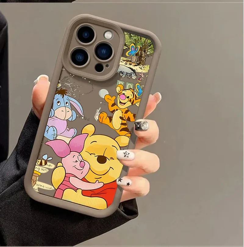 Cute Cartoon Bear Protective Phone Case for iPhone