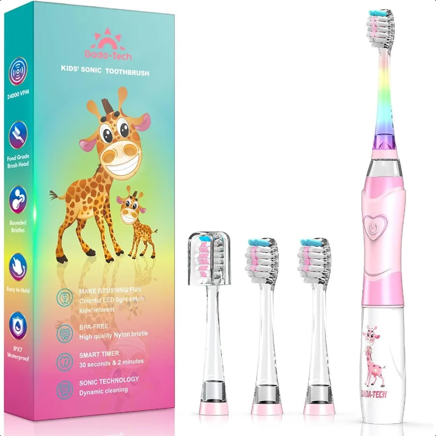 Toddler Electric Toothbrush With Timer Rainbow LED