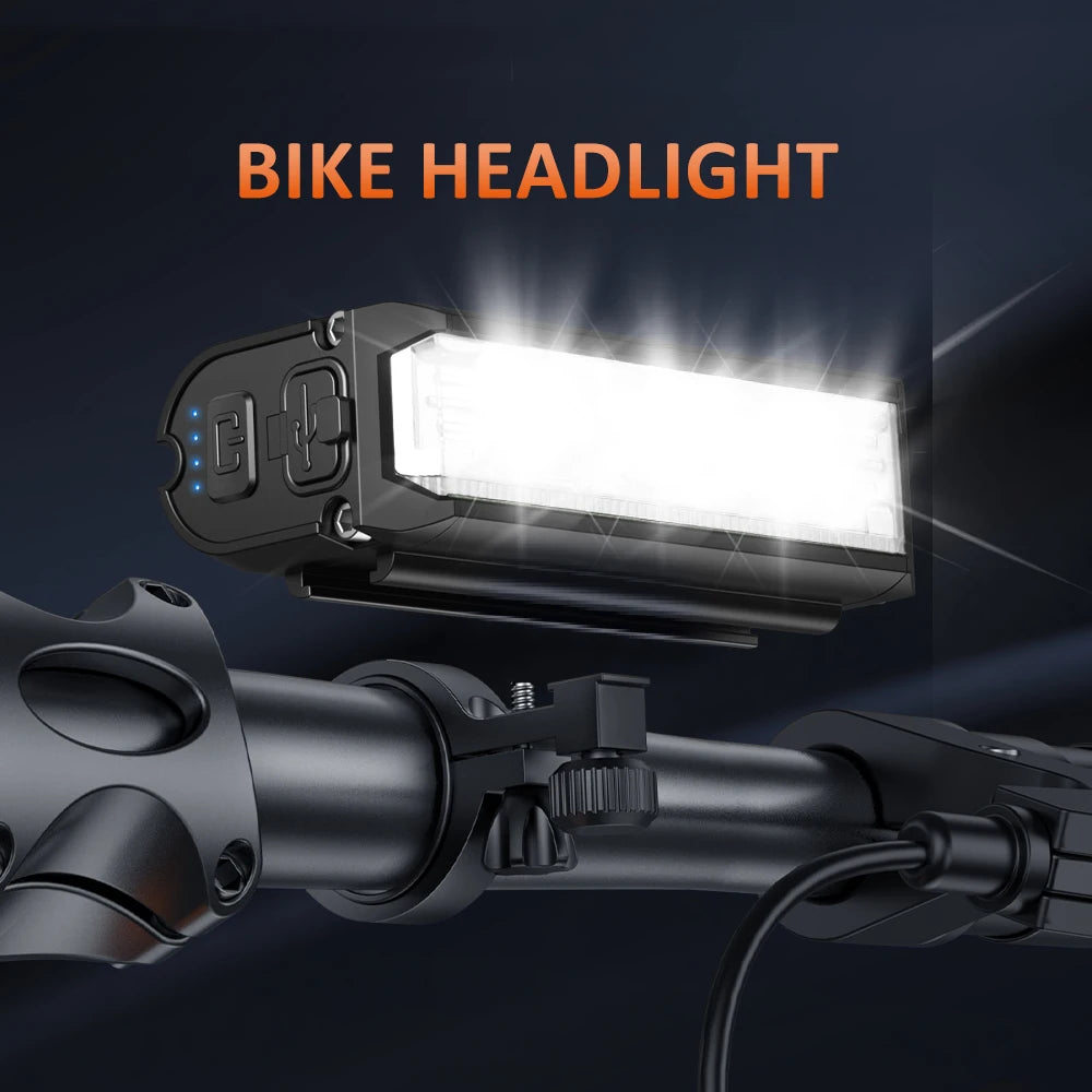 USB Rechargeable Bike Front Light 900 Lumens 2000mAh