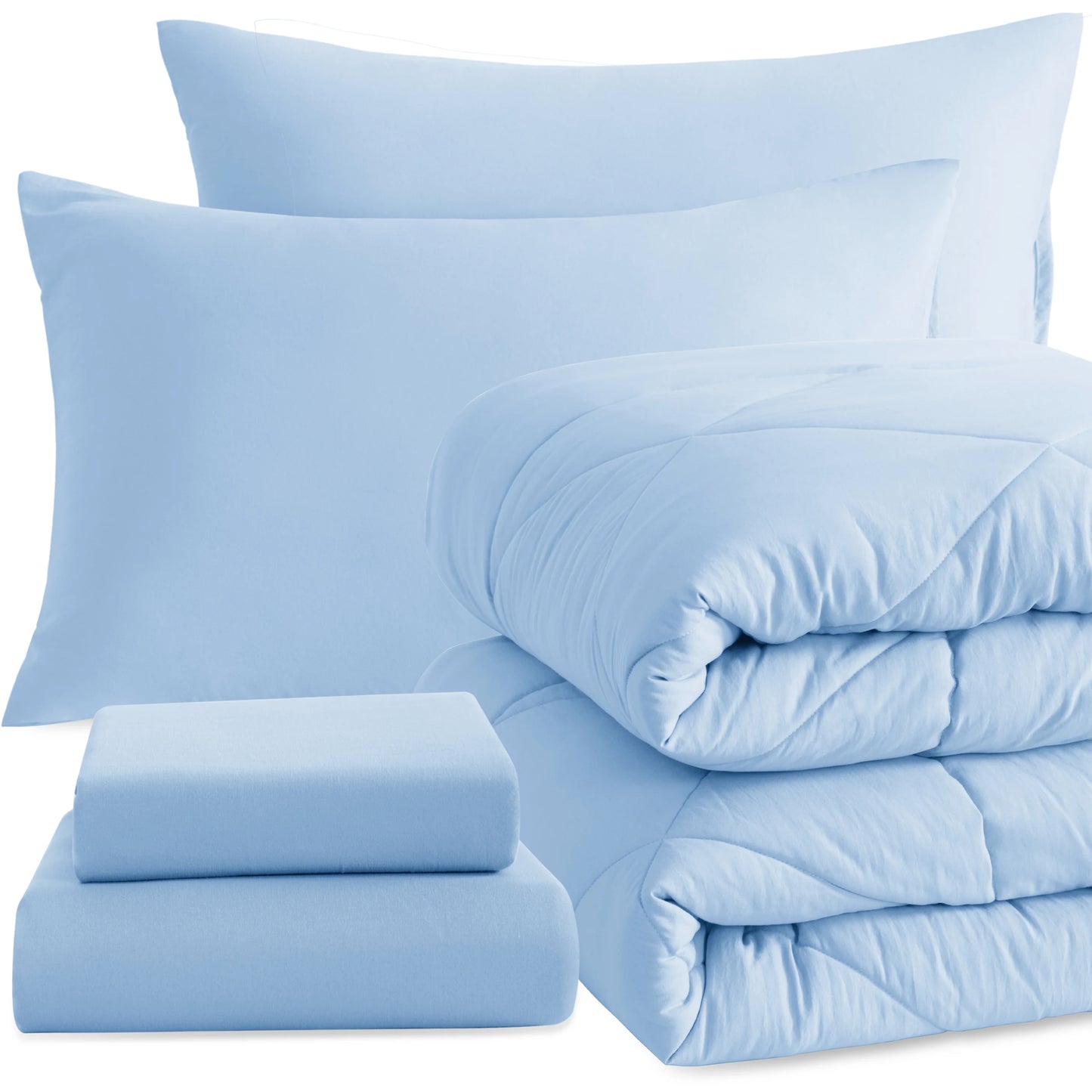 Ntbay 5 Piece Bedding Comforter Set,Breathable Bed in a Bag, Includes Comforter, Fitted Sheet, Top Sheet and Pillowcases