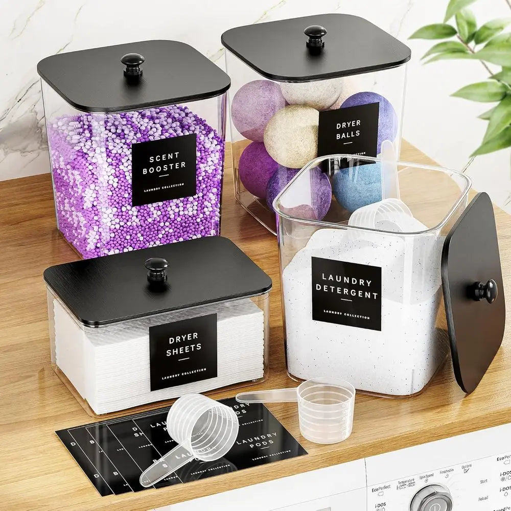 Clear Multi Compartment Storage Organizer Stackable Kitchen & Home Storage Container Set
