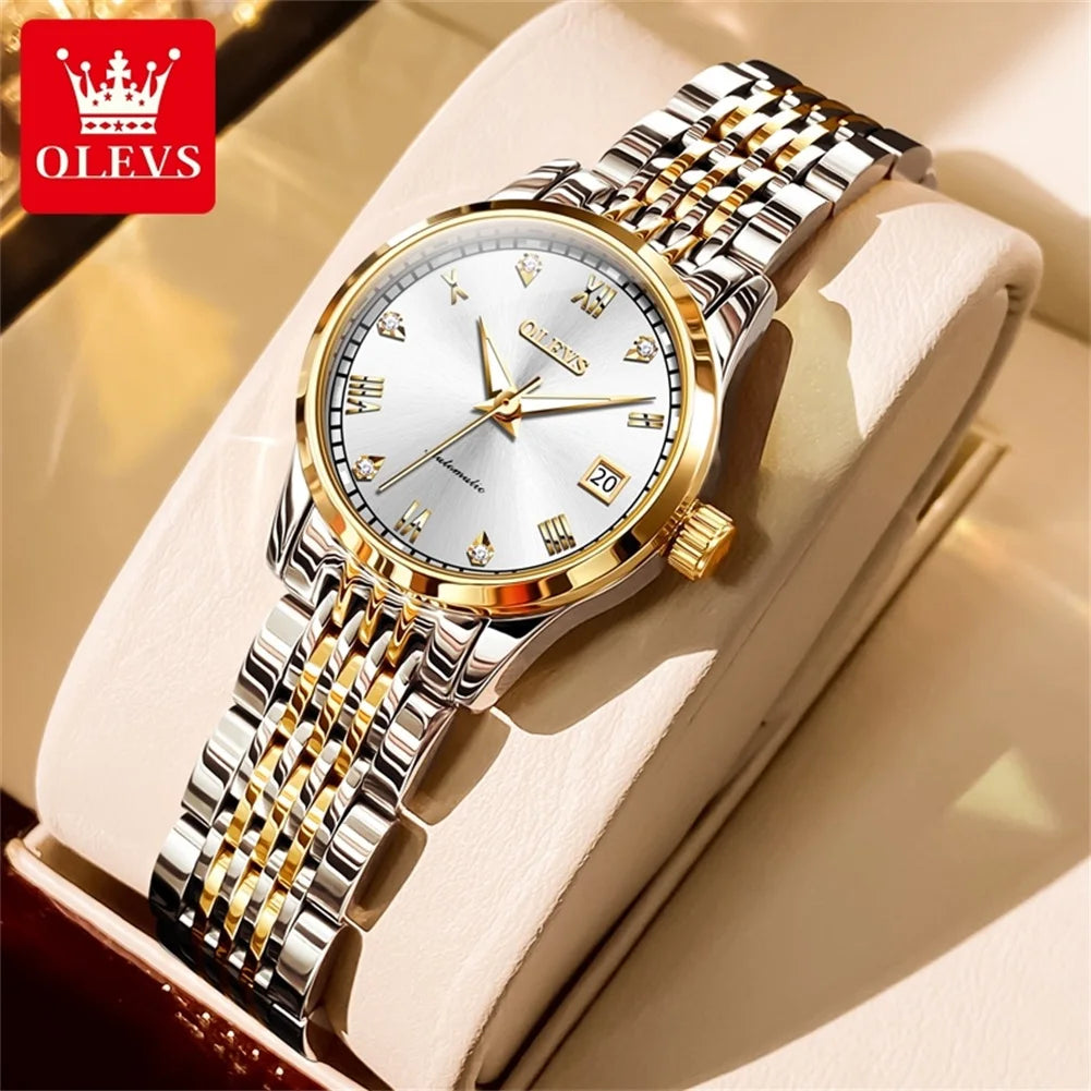 Women’s Luxury Stainless Steel Watch – Elegant Fashion Timepiece.