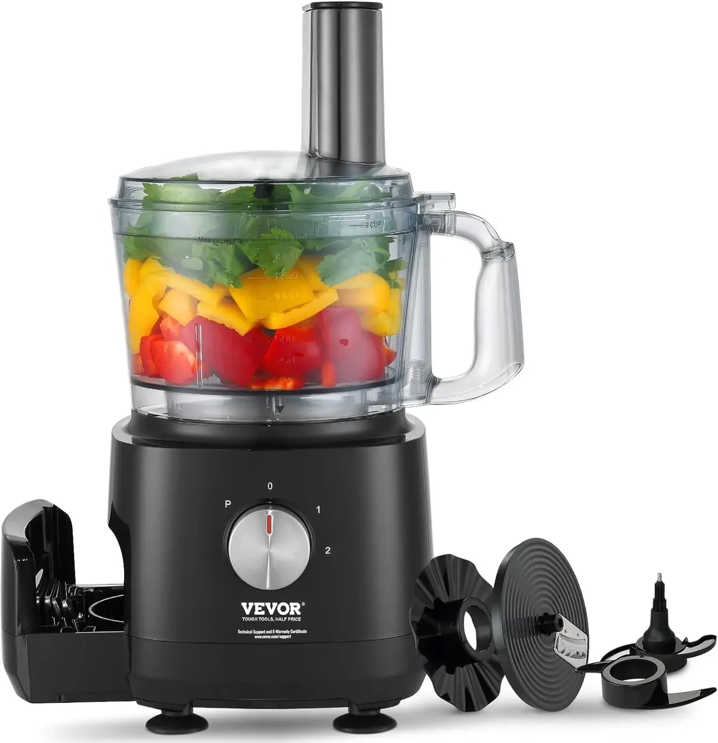 Food Processor 9 Cup Vegetable Chopper 600W Dual Speed