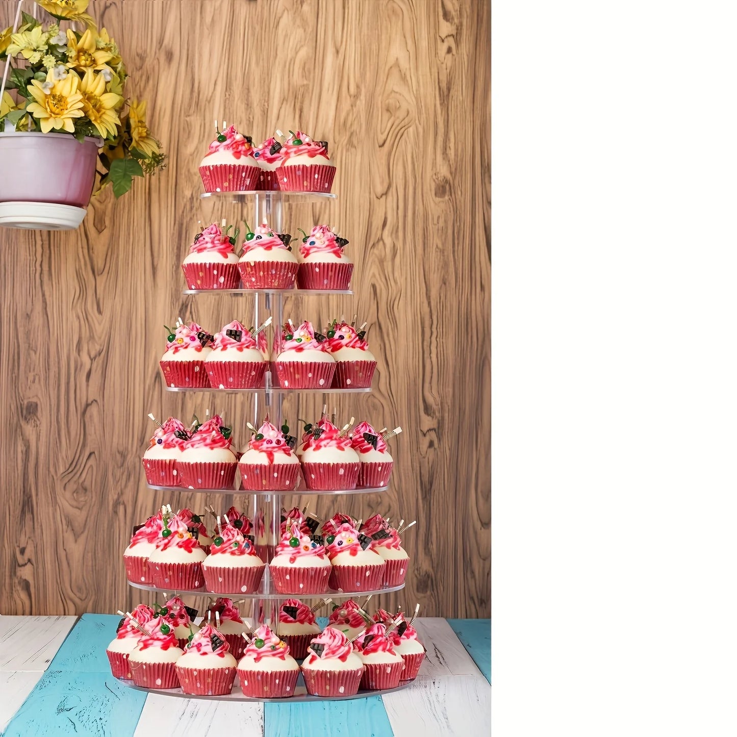 Acrylic 6-layer Cake Rack, Party Small Cake Storage Rack, Home Decoration, Party Decoration, Halloween And Christmas Decoration