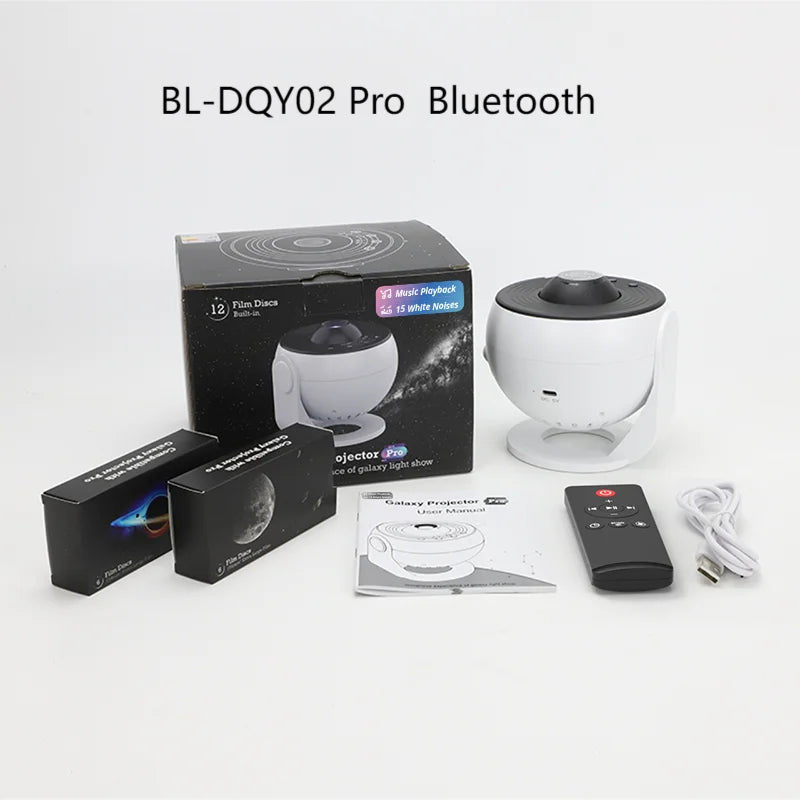 Galaxy Planetarium Star Projector – Starry Sky Night Light with Bluetooth Speaker, Remote Control & Aurora Galaxy Effects